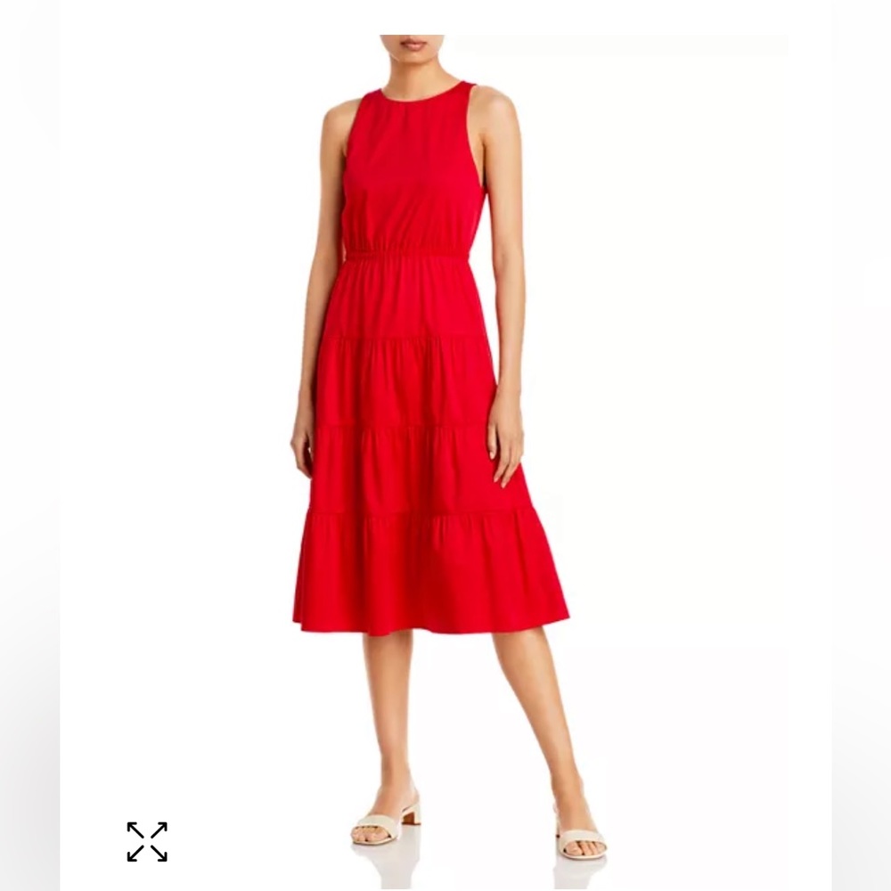 Alice and Olivia Hartley Tiered Open Back Midi